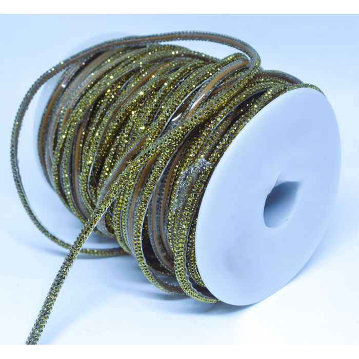 Cordão de Strass Bee Meia cana ss3,5 - Dourado - B... - BM Strass