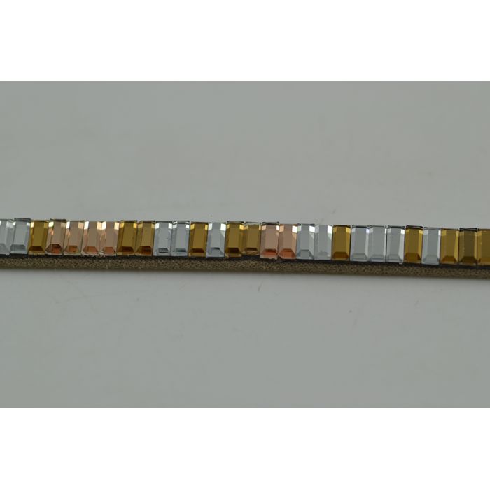 Tira de Strass Alice 7mm - Mult Neutros/Areia - 46... - BM Strass