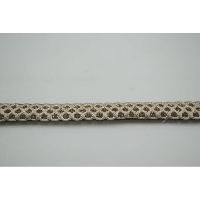 Tira Chata 15MM Stela L.Peach Ouro / Branco - 4646 - BM Strass