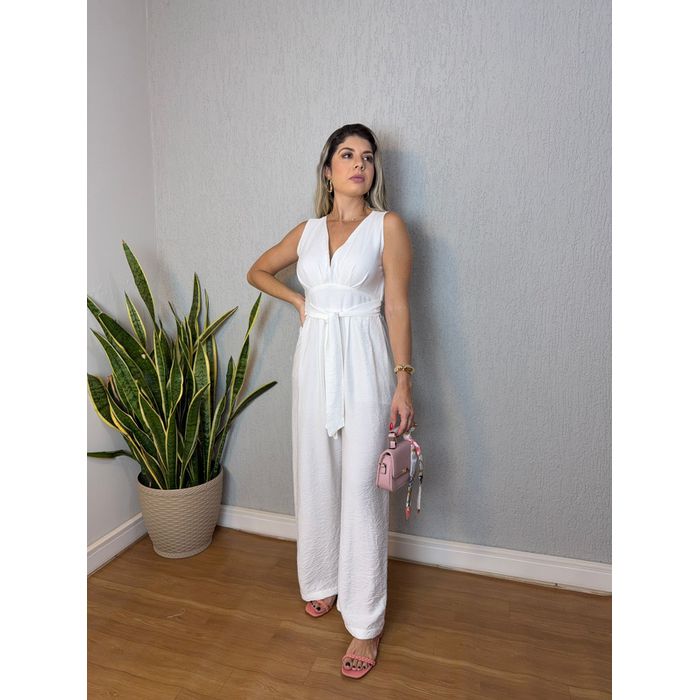 Macacão Layla Branco - Bruna Algar Store