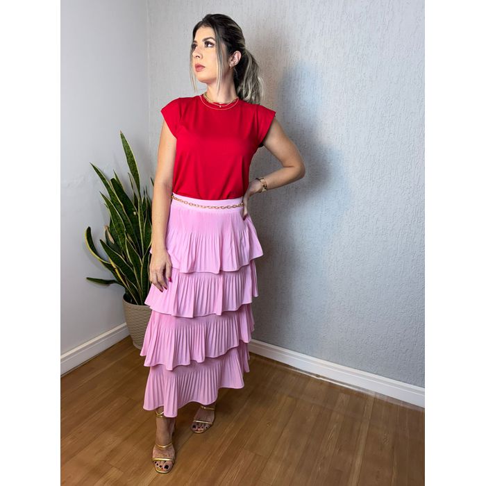 Saia Mila Rosa Bebê - Bruna Algar Store