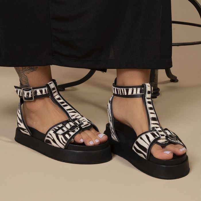 Sandália Flatform Animal Print - DBS Online Store