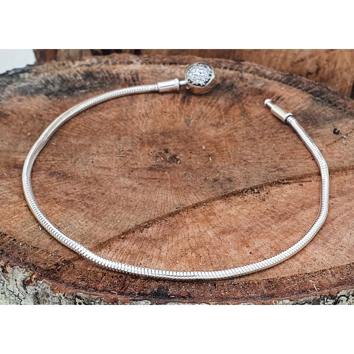 Pulseira Prata Momentos 21 cm - FloriPratas