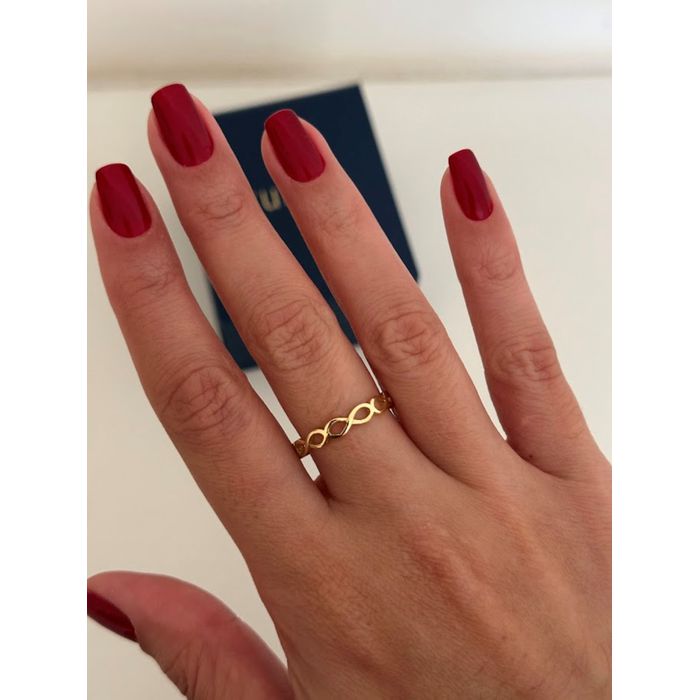 Anel em Ouro 18k Infinito - AN-89123 - FURINI JOIAS 