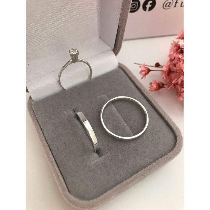 Par De Alianças Paris 2 mm Prata 925- Brinde Exclu... - FURINI JOIAS 