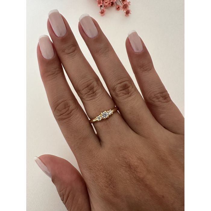 Anel Valentina Em Ouro 18k - AN00029 - FURINI JOIAS 