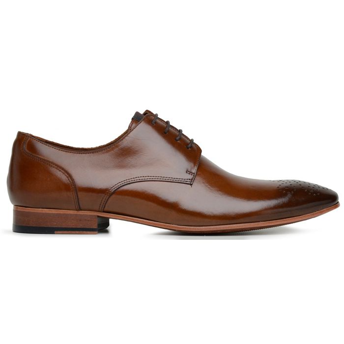 SAPATO SOCIAL DERBY BROGUE WHISKY