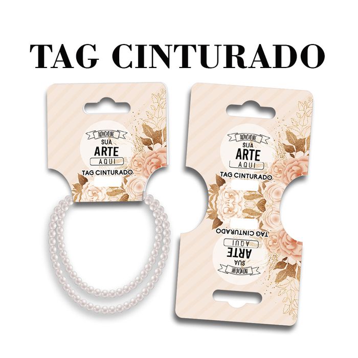 TAG CINTURADO ETIQUETAS PARA BIJUTERIAS PERSONALIZADO 30 uni. FRENTE