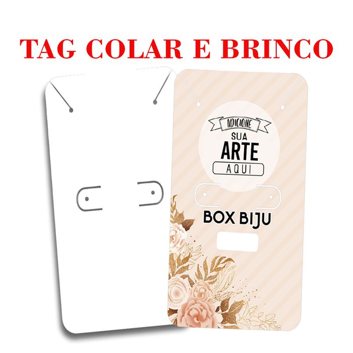TAG PARA BIJUTERIAS TAG BOX - COLAR E BRINCO PERSONALIZADO