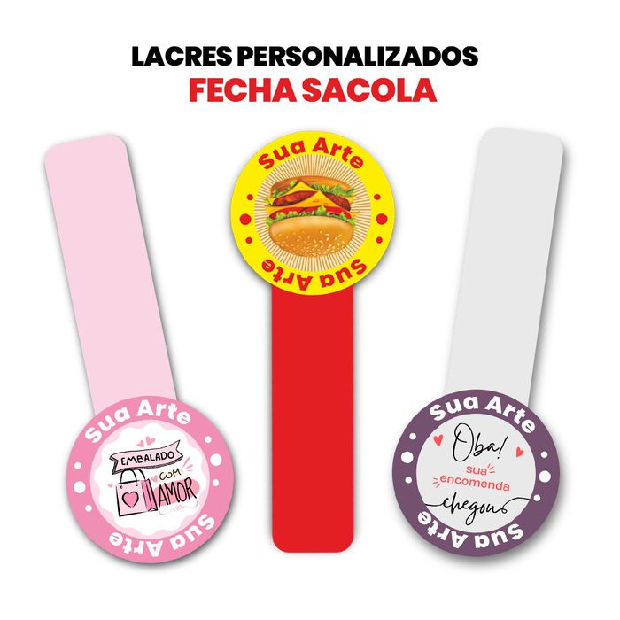 Adesivos Lacres de Fechar Sacolas e Embalagens - Personalizado