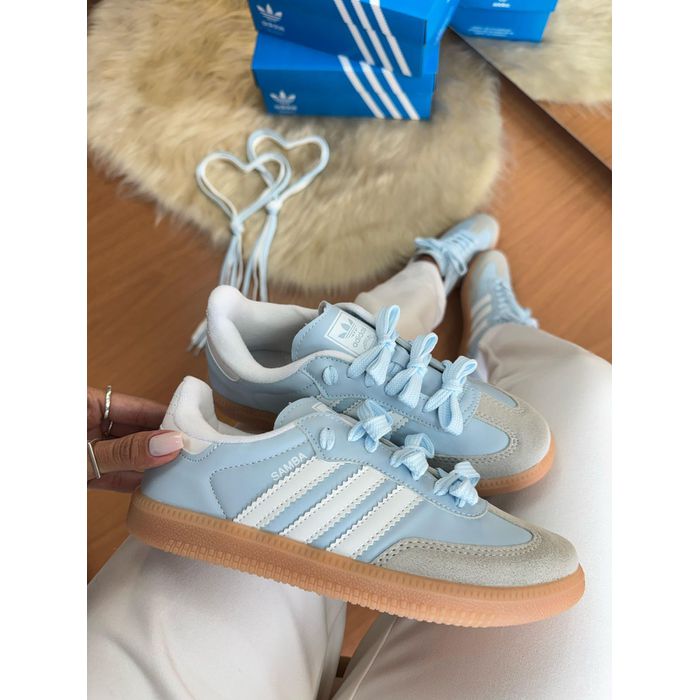 Tênis Adidas Samba OG W Azul Bebê - Larissa Flausino