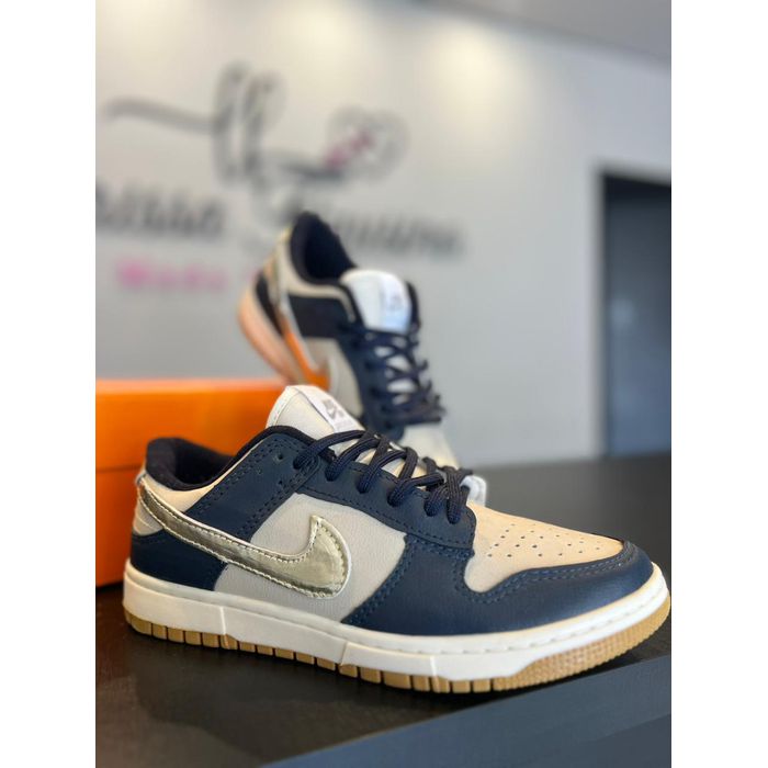 Tênis Nike Dunk Azul Marinho Com Off - Larissa Flausino