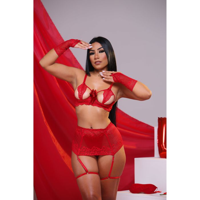 LUVA EM RENDA - 9003 RUBI - LISERIE