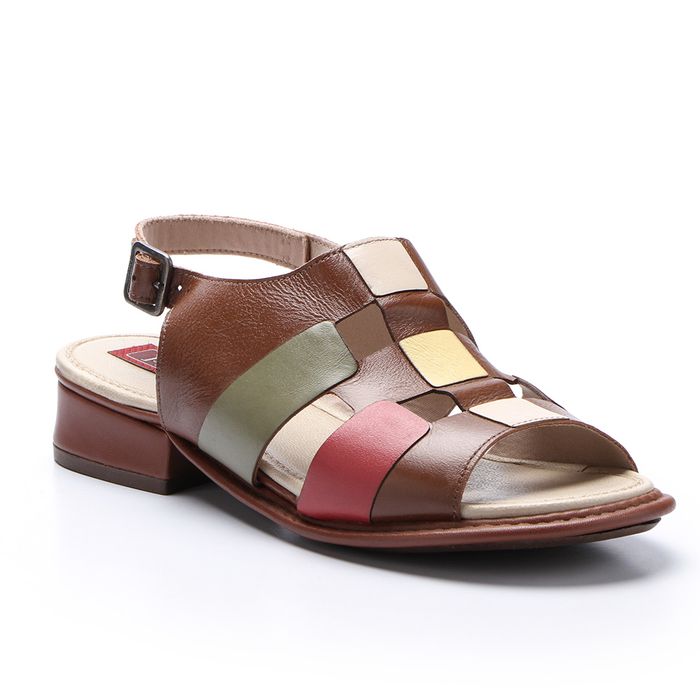 Sandália New Alexia em Couro cor Mustang J.Gean