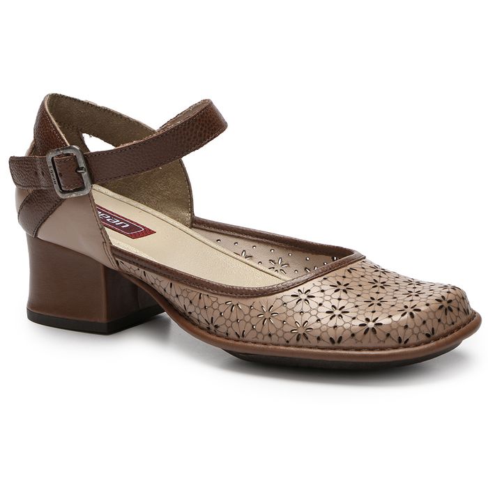 Sapato New Kelly Em Couro Marrom J.Gean