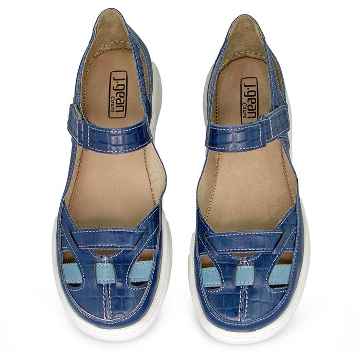 【オンラインショップ】 cor Couro em Joy Sapatilha Navy J.Gean | ET0005 cod. ワンピース