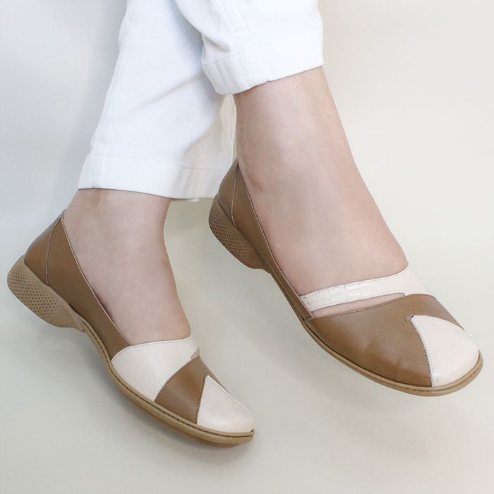 Sapatilha Feminina Em Couro Suede Dual Comfort exclusivo J.gean cod. FO0005