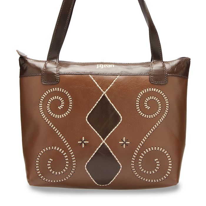 Bolsa Artesanal Em Couro Coffe J.Gean