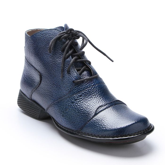 Bota Feminina Cano Baixo em Couro blue J.Gean 