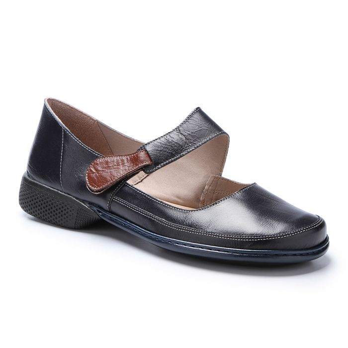 Sapatilha New Exclusiva em Couro cor Darkblue J.Gean