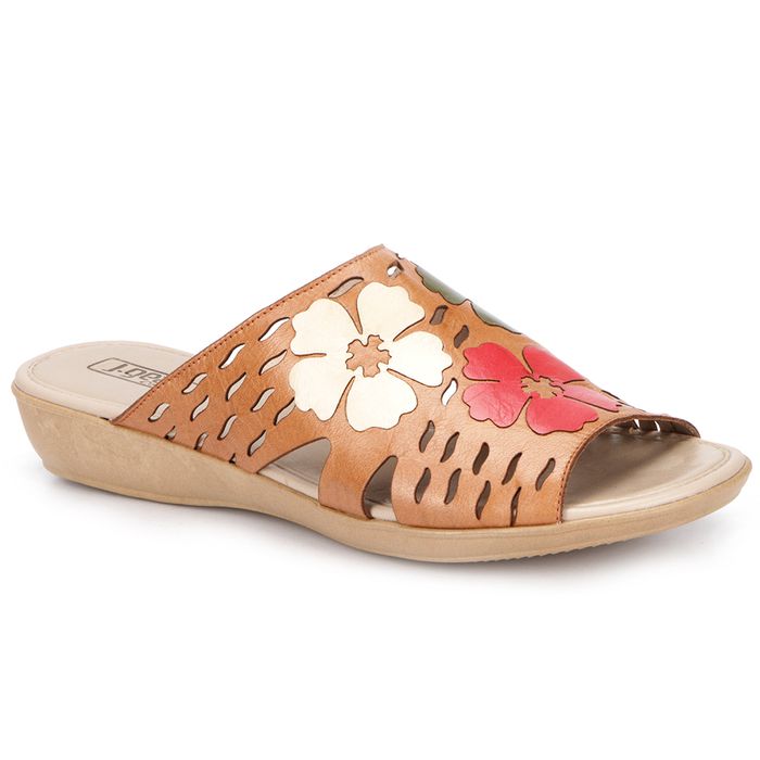 Sandália New Nina em Couro cor Avelã J.Gean