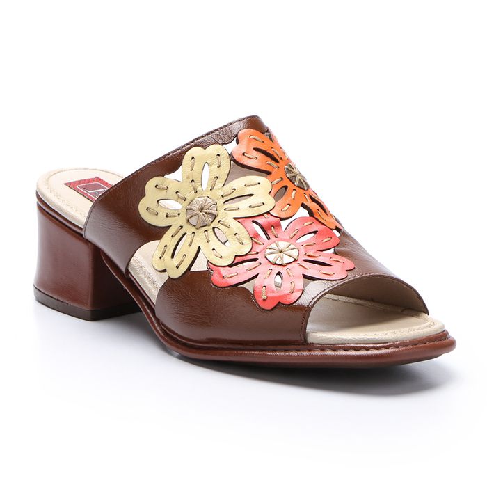 Sandália Feminina em Couro cor Mustang J.Gean