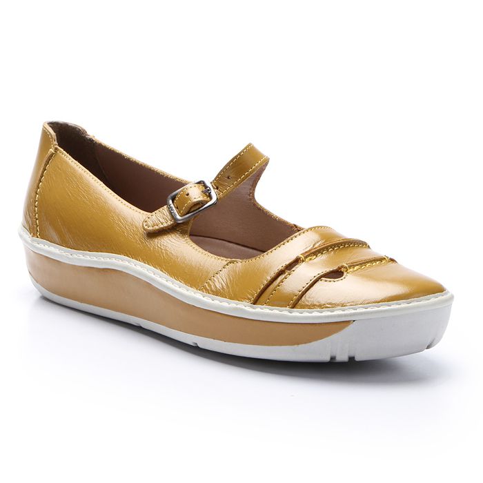 Sapatilha Salomé Wave em Couro cor Pesco J.Gean 