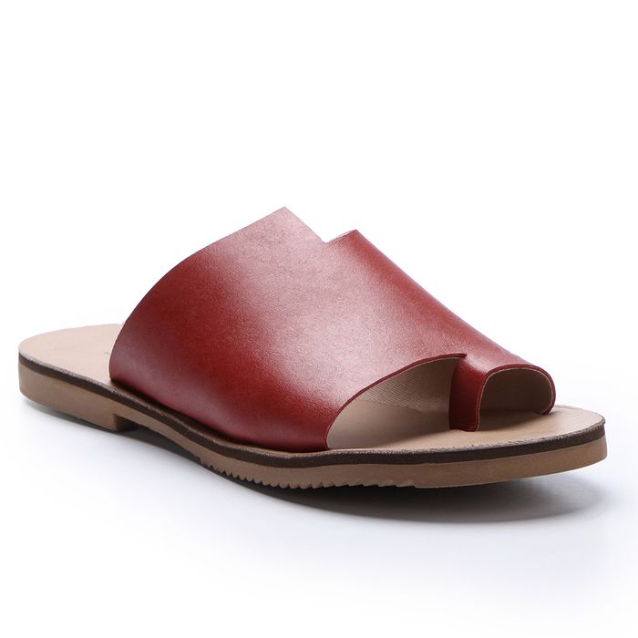 Sandália New Ariane em Couro cor Wine J.Gean 