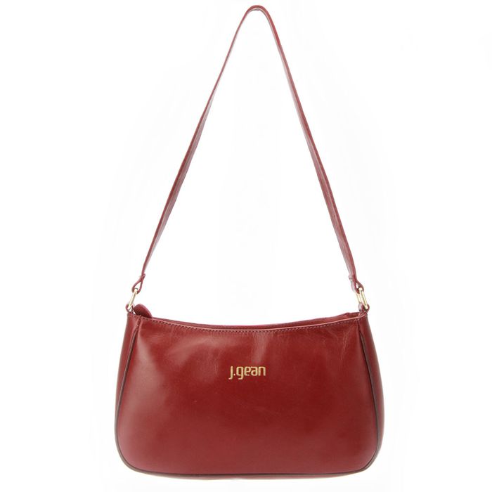 Bolsa Artesanal Em Couro VInho J.Gean 