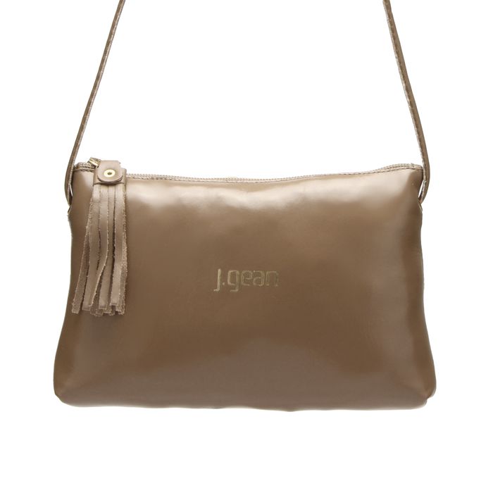 Bolsa transversal ou tiracolo de Couro cor Castanho J.Gean cod. NC0004 