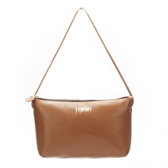 Bolsa de Mão Em Couro Marrom J.Gean
