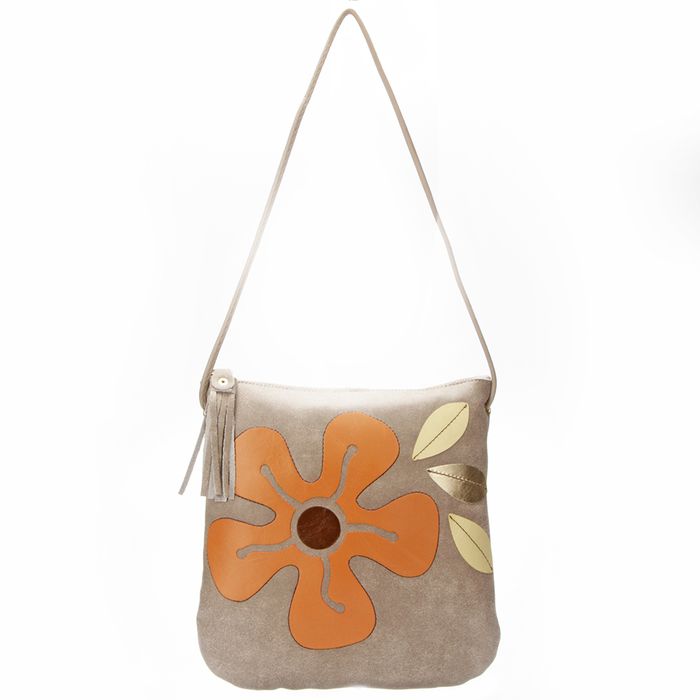 Bolsa artesanal Tiracolo em Couro Glace J.Gean