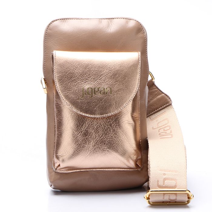 Bolsa Feminina Em Couro Nude J.Gean 
