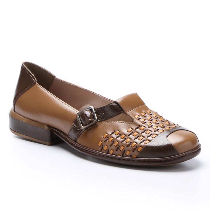 Sapatilha Feminina Retrô em Couro cor Suede J.Gean