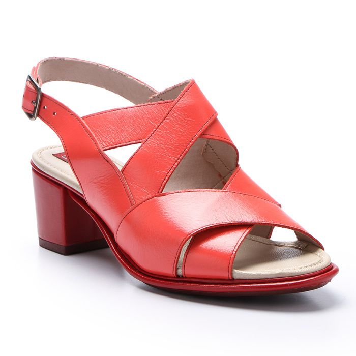 Sandália Giorgia em Couro cor Coral J.Gean 