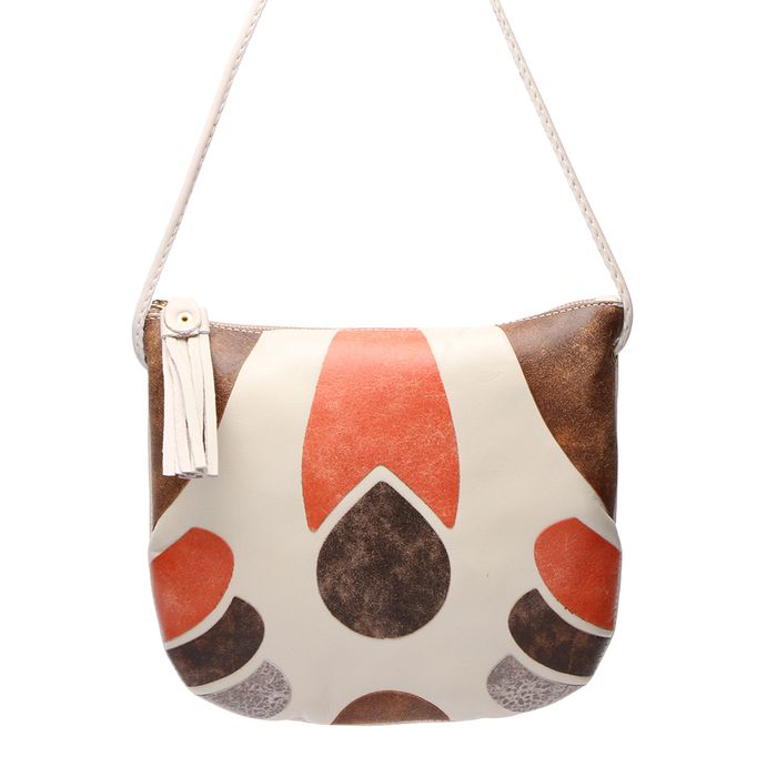 Bolsa transversal ou Tiracolo Feminina de Couro Cor Ice J.Gean.