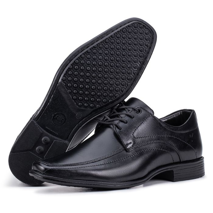 Sapato Social Linha Berlim em Couro Cor Preto Kéff... - KÉFFOR Calçados