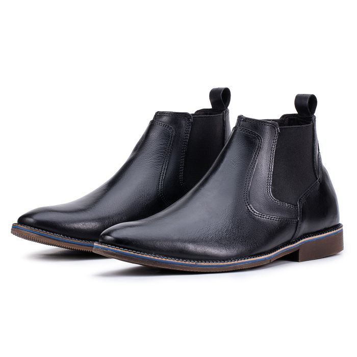 Bota social Paris em Couro Preto Kéffor - 16940-1... - KÉFFOR Calçados