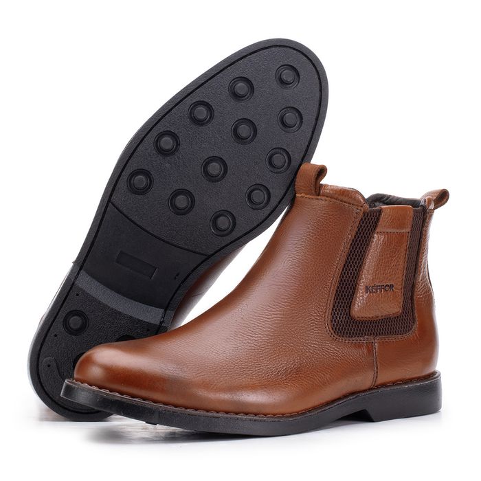 Bota Masculina Chelsea Em Couro Legítimo Kéffor Ca... - KÉFFOR Calçados