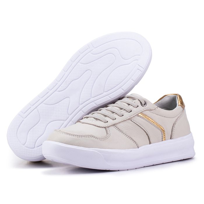 Tênis Feminino Flora Kéffor em Couro - 90015-8035... - KÉFFOR Calçados