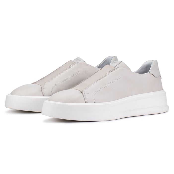 Tênis Casual Mistral 605 De Couro Off White Slip O... - KÉFFOR Calçados