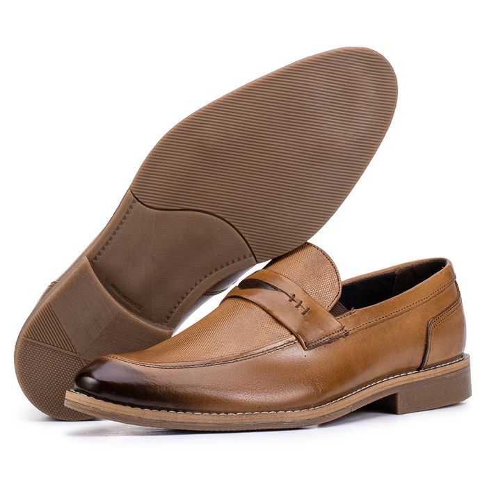 Mocassim Paris Moderno Masculino de Couro Bege - ... - KÉFFOR Calçados