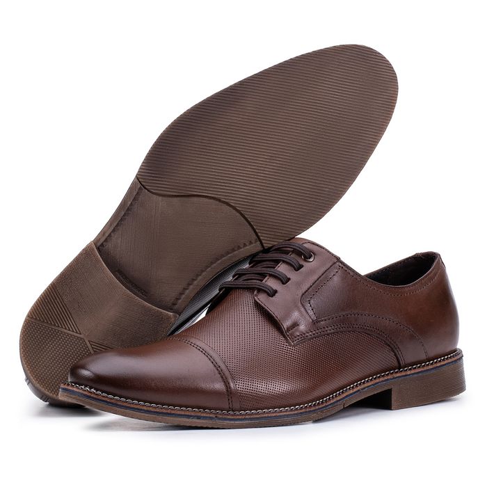 Sapato Social Paris Diamant Masculino de Couro Mar... - KÉFFOR Calçados