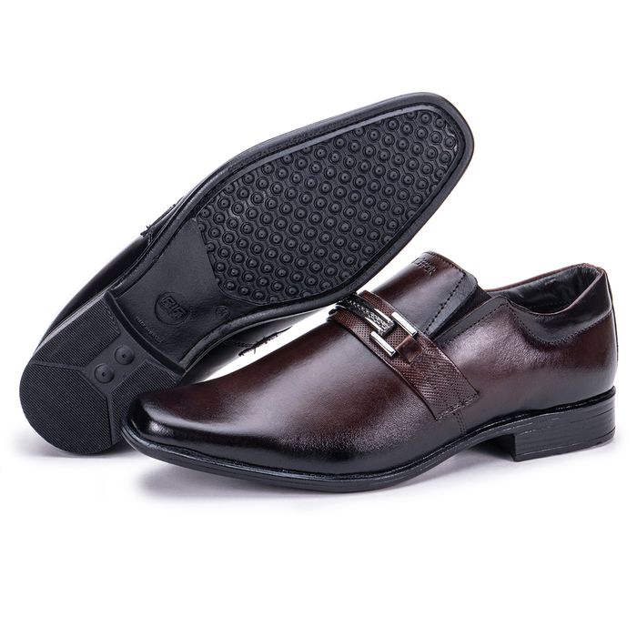 Sapato De Couro Espumado Masculino Confortável Mar... - KÉFFOR Calçados