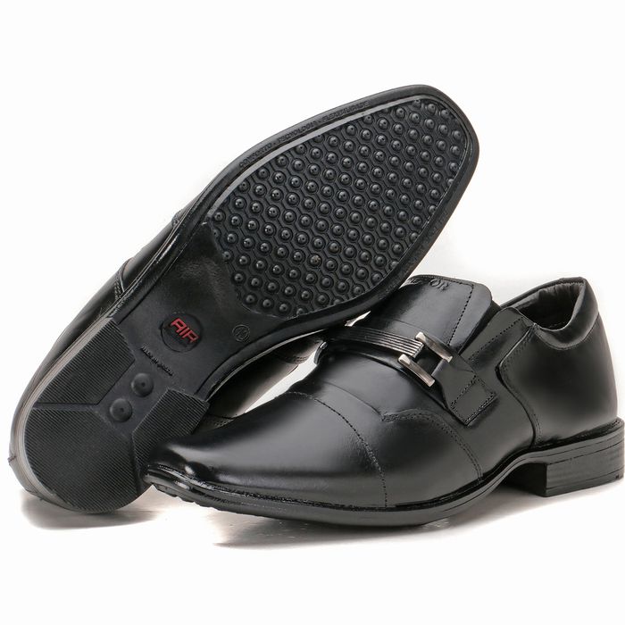 Sapato Social Masculino Em Couro Fino Preto Linha ... - KÉFFOR Calçados