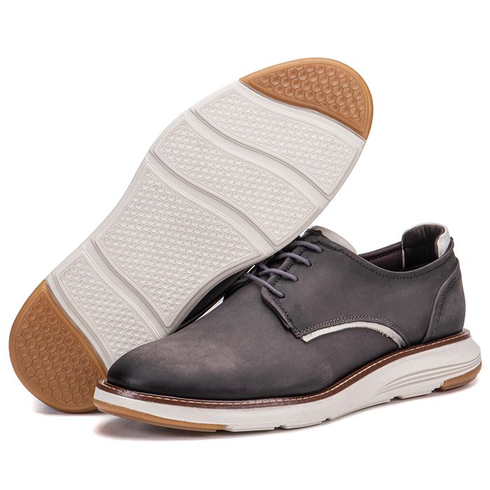Sapato Casual Masculino De Couro Cinza Copenhagen ... - KÉFFOR Calçados