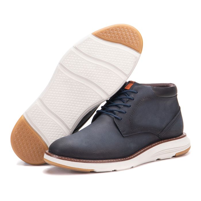 Sapato Casual Masculino De Couro Marinho Copenhage... - KÉFFOR Calçados