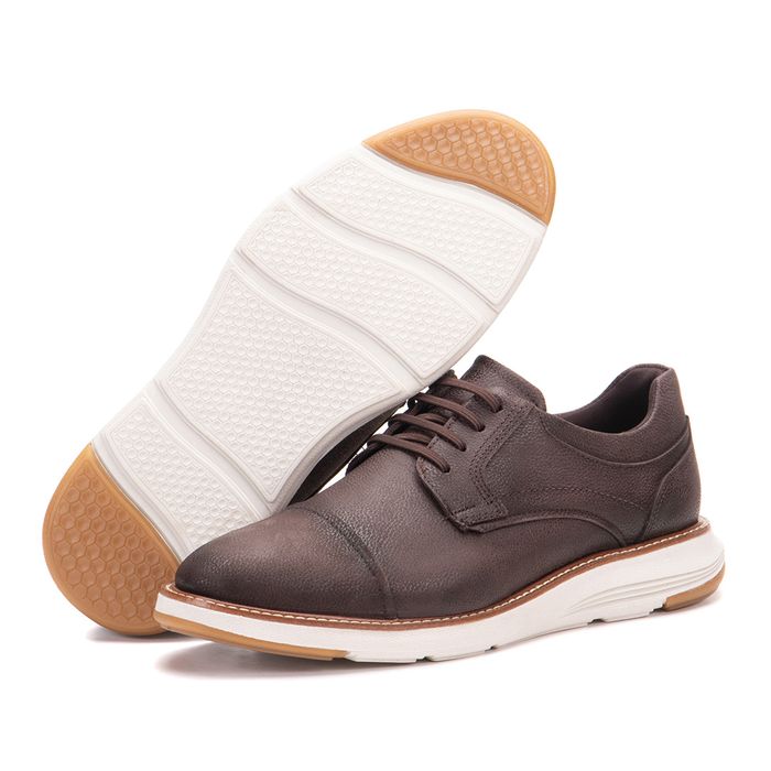 Sapato Casual De Couro Masculino Café Copenhagen -... - KÉFFOR Calçados