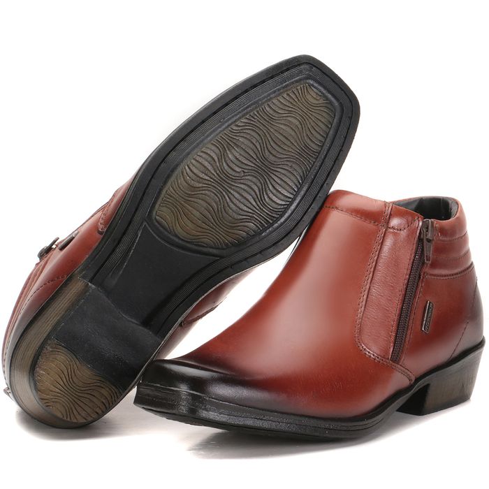 Bota Masculina Em Couro Country Mogno Arizona Coun... - KÉFFOR Calçados