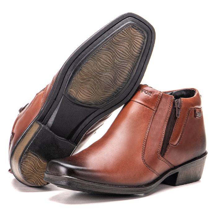 Bota Social Country De Couro Bico Quadrado Kéffor ... - KÉFFOR Calçados